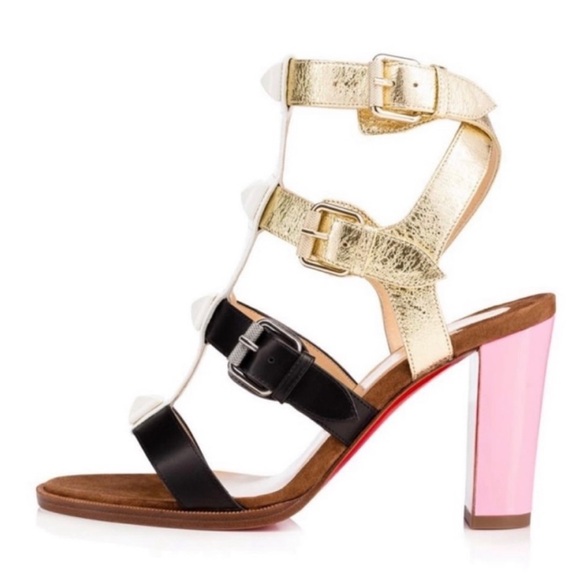 Christian Louboutin Shoes - Christian Louboutin Rocknbuckle
Caged 85mm sandal heels RETAIL 1,295